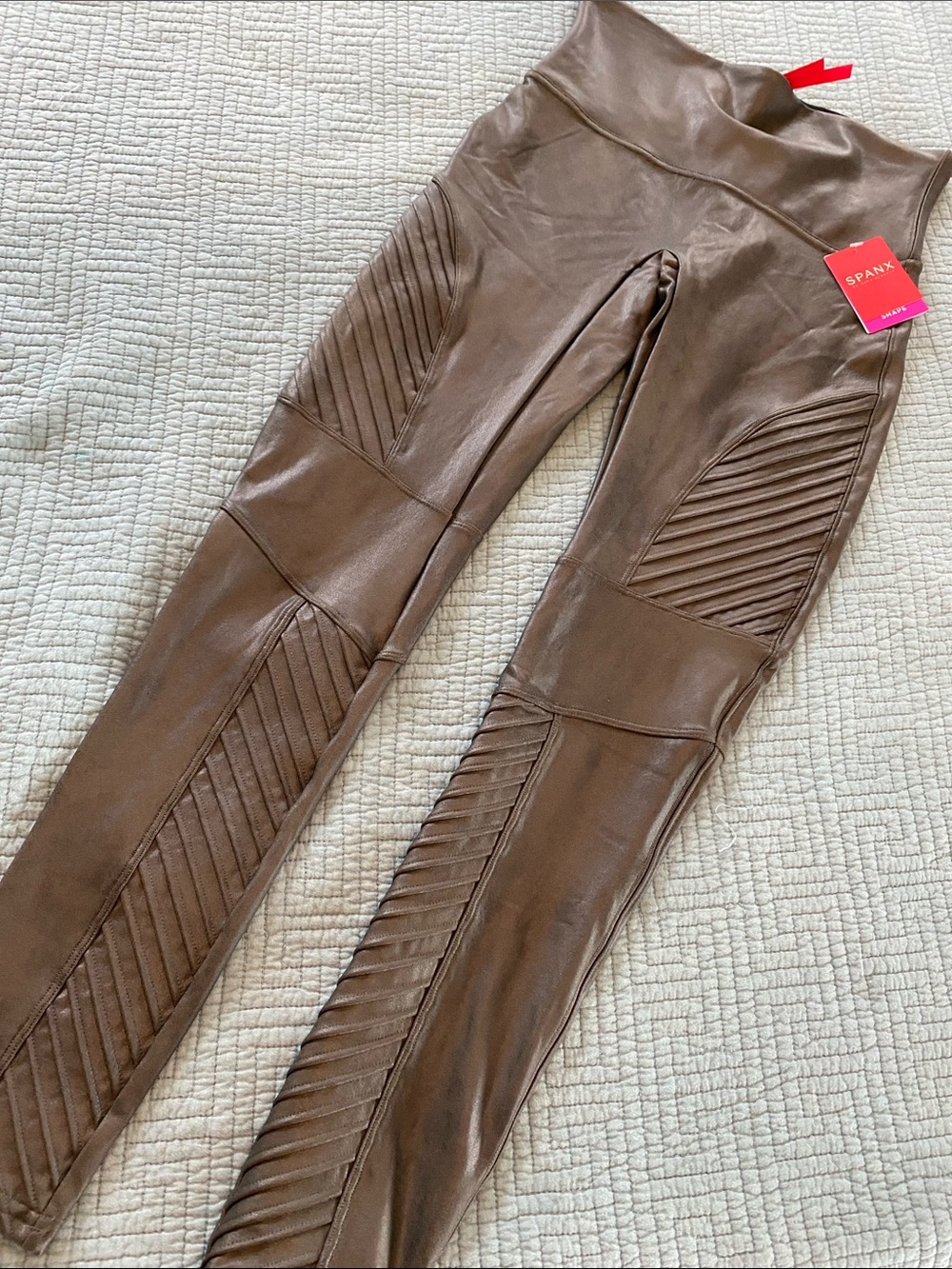 SPANX Faux Leather High-Waist Leggings - Picture 2 of 6